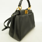 Fendi Handbag Mini Peekaboo Leather Black Gold 2-Way Bag — view 2