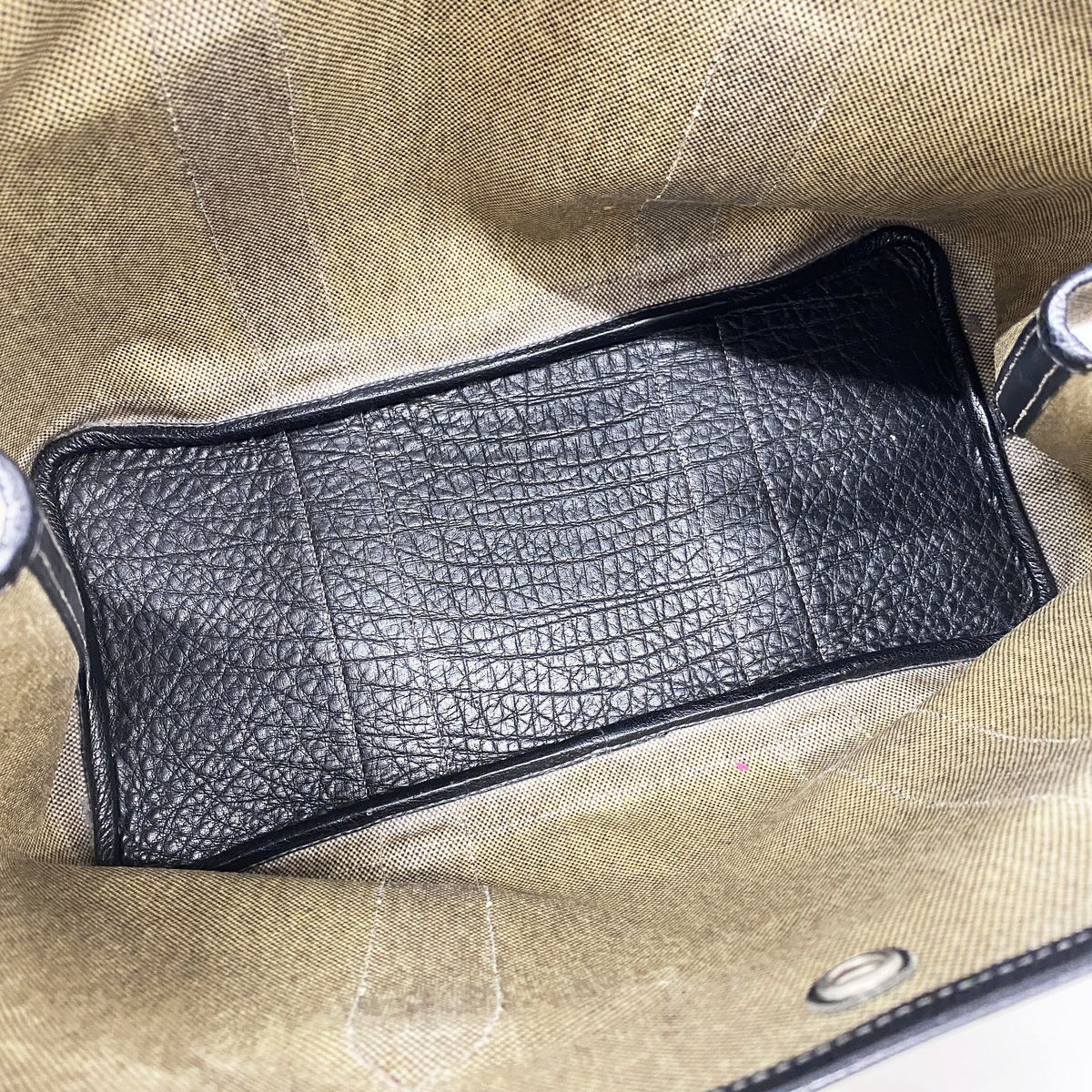 Hermes Tote Bag Garden Party PM Toile H Black Silver — view 4