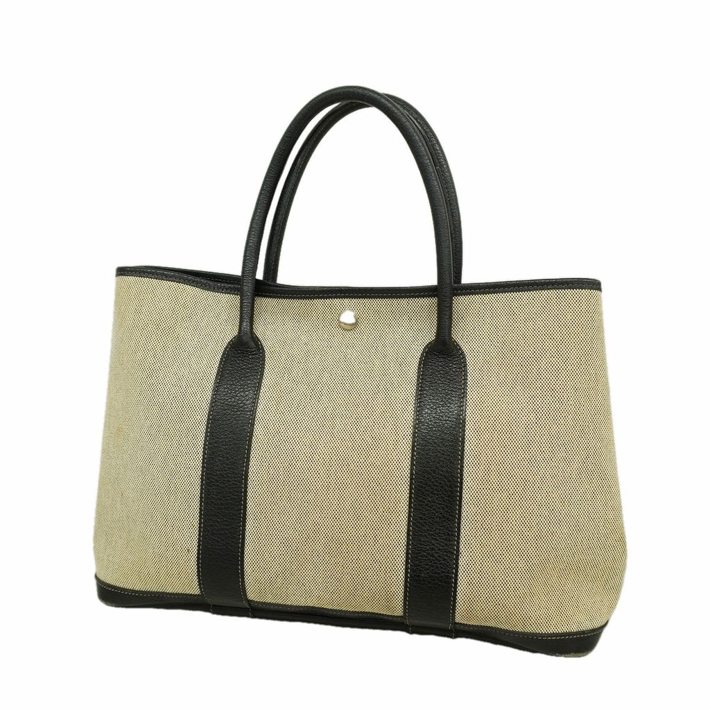 Hermes Tote Bag Garden Party PM Toile H Black Silver