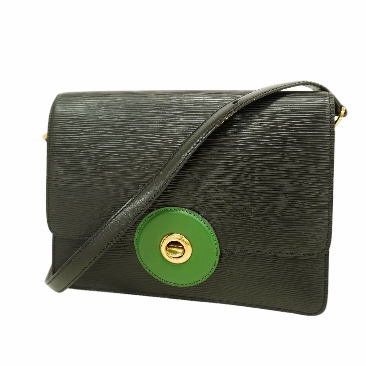 Louis Vuitton Shoulder Bag Epi Run Noir Green
