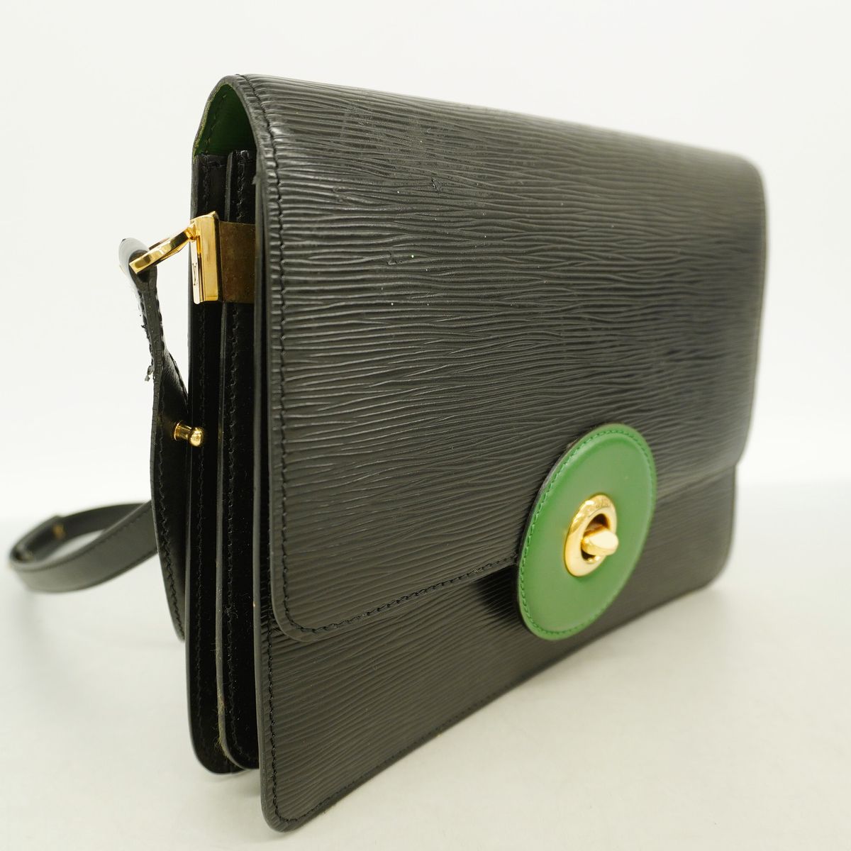 Louis Vuitton Shoulder Bag Epi Run Noir Green — view 2