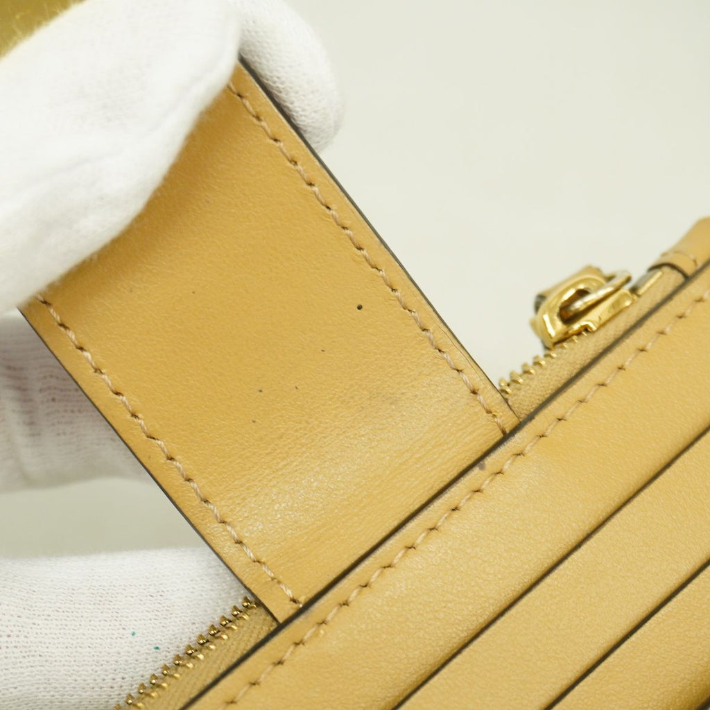 Fendi Coin Purse Zucca Leather Beige Gold — view 6