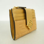 Fendi Coin Purse Zucca Leather Beige Gold — view 2