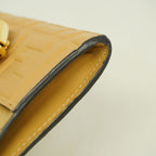 Fendi Coin Purse Zucca Leather Beige Gold — view 7