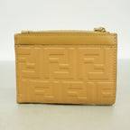 Fendi Coin Purse Zucca Leather Beige Gold — view 8