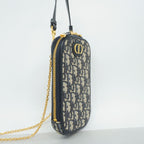 Dior Fon Pouch Oblique Canvas Navy Gold — view 2