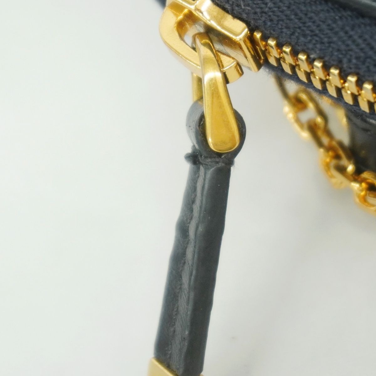 Dior Fon Pouch Oblique Canvas Navy Gold — view 6