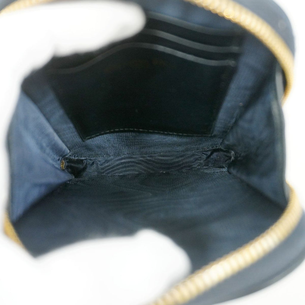 Dior Fon Pouch Oblique Canvas Navy Gold — view 4