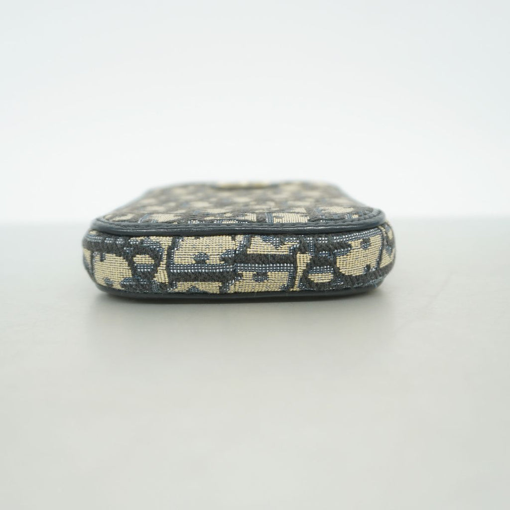 Dior Fon Pouch Oblique Canvas Navy Gold — view 3