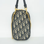 Dior Fon Pouch Oblique Canvas Navy Gold — view 8
