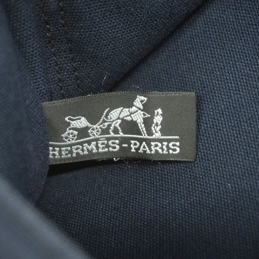 Hermes Tote Bag Fourre Tout MM Canvas Black Silver — view 5