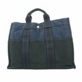 Hermes Tote Bag Fourre Tout MM Canvas Black Silver