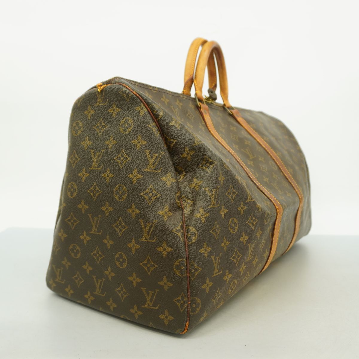 Louis Vuitton Boston Bag Monogram Keepall 55 Brown — view 2