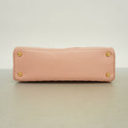Chanel Handbag Quilted Caviar Leather Pink Gold — view 3