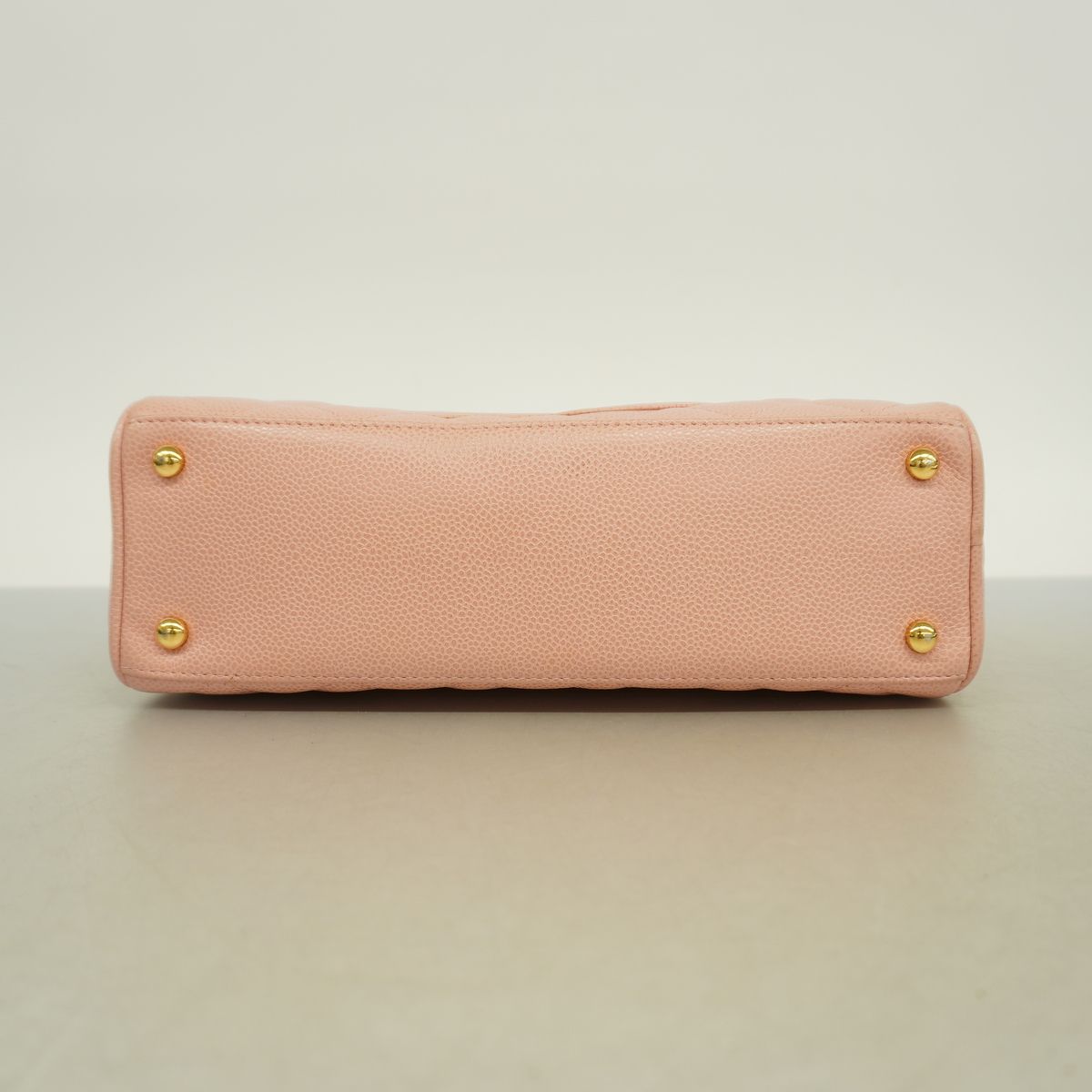 Chanel Handbag Quilted Caviar Leather Pink Gold — view 3