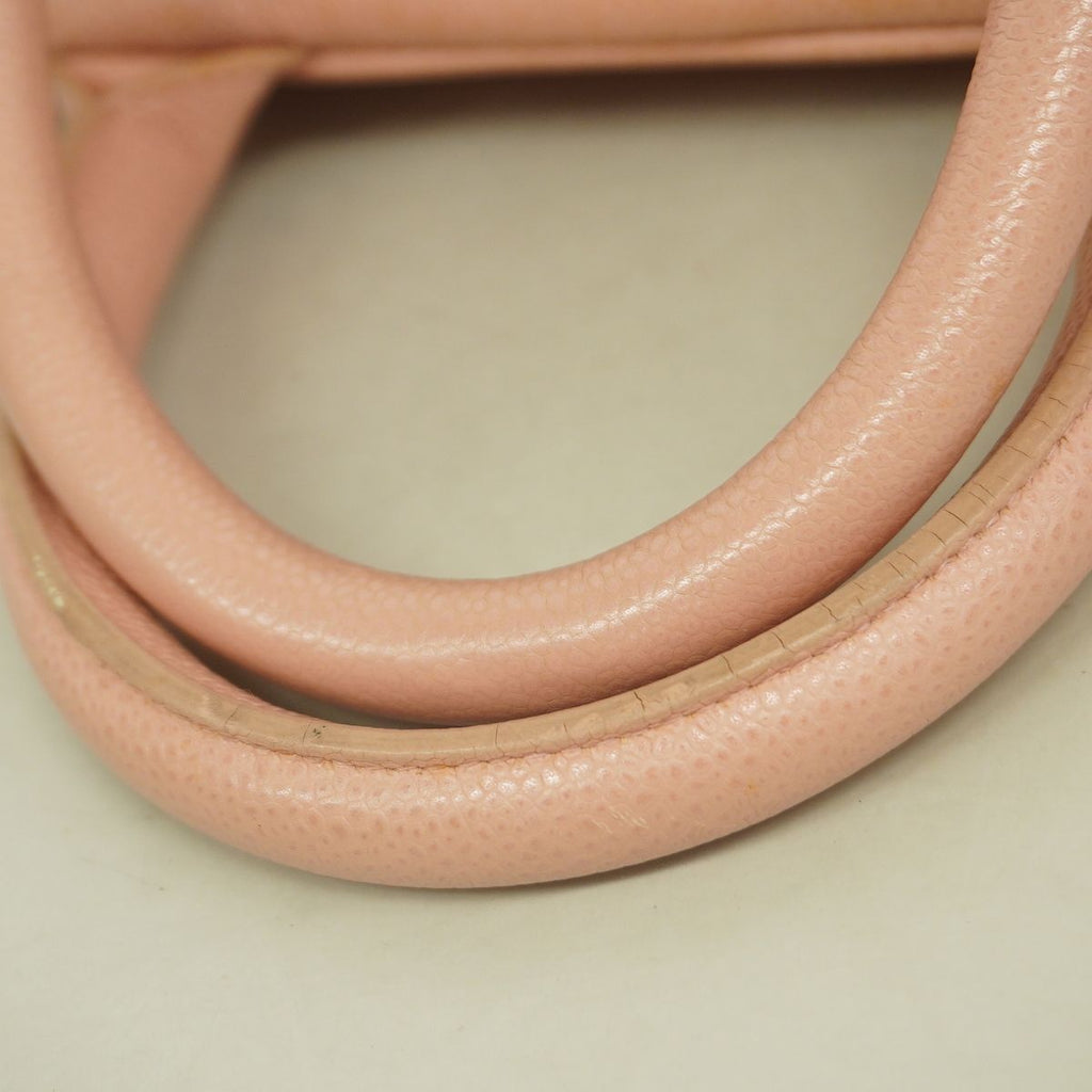 Chanel Handbag Quilted Caviar Leather Pink Gold — view 6