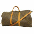 Louis Vuitton Boston Bag Monogram Keepall Bandouliere 60 Brown