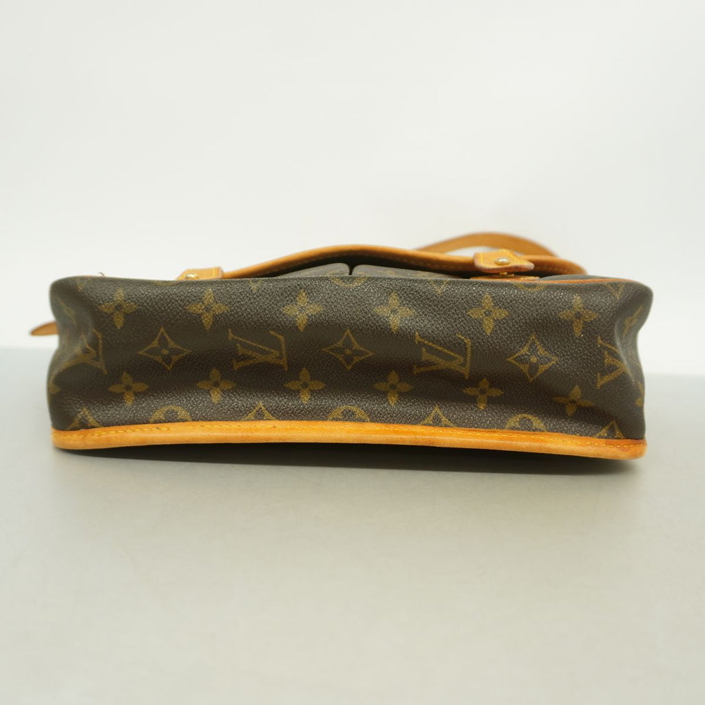 Louis Vuitton Shoulder Bag Monogram Gibeciere MM Brown — view 3