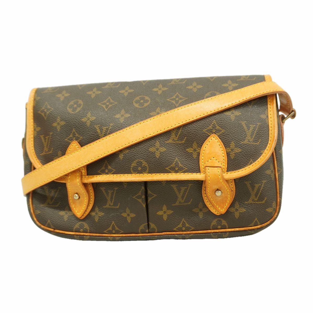 Louis Vuitton Shoulder Bag Monogram Gibeciere MM Brown