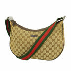 Gucci Shoulder Bag GG Canvas Beige Silver