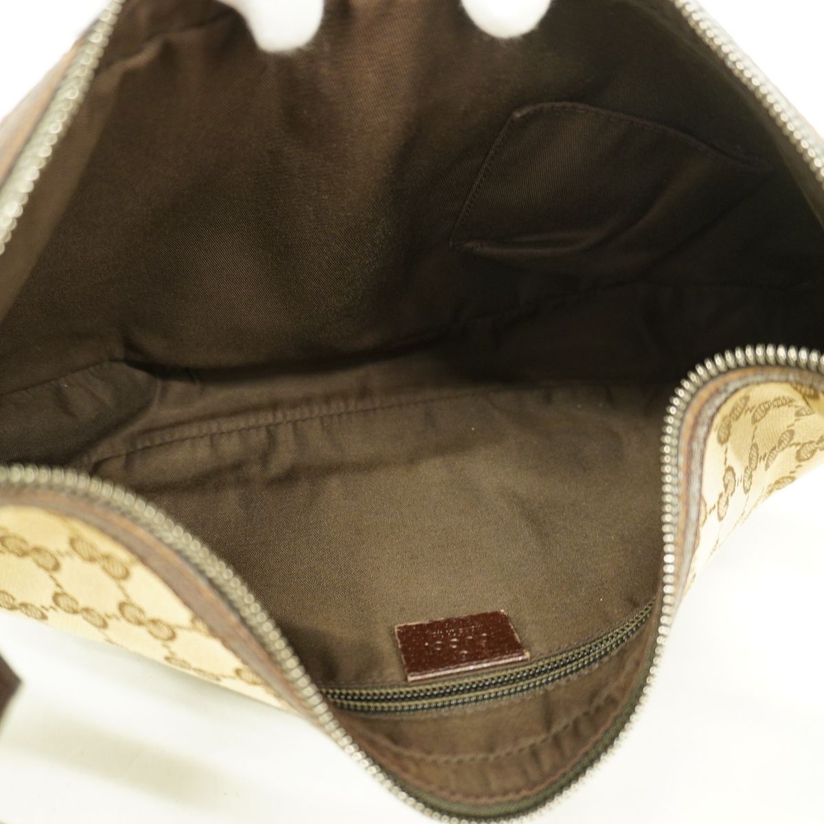 Gucci Shoulder Bag GG Canvas Beige Silver — view 4