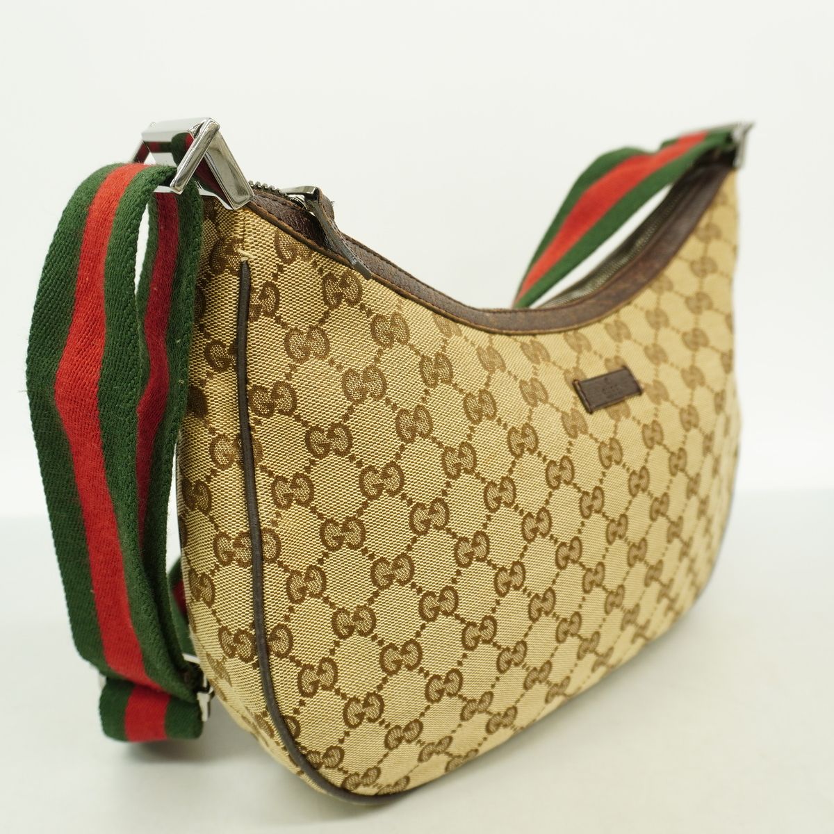 Gucci Shoulder Bag GG Canvas Beige Silver — view 2