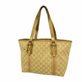 Gucci Tote Bag GG Canvas Beige Gold