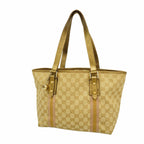 Gucci Tote Bag GG Canvas Beige Gold