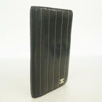Chanel Wallet Mademoiselle Lambskin Black Silver — view 2