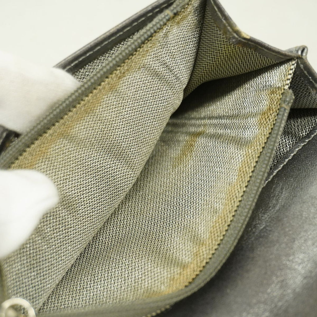 Chanel Wallet Mademoiselle Lambskin Black Silver — view 7