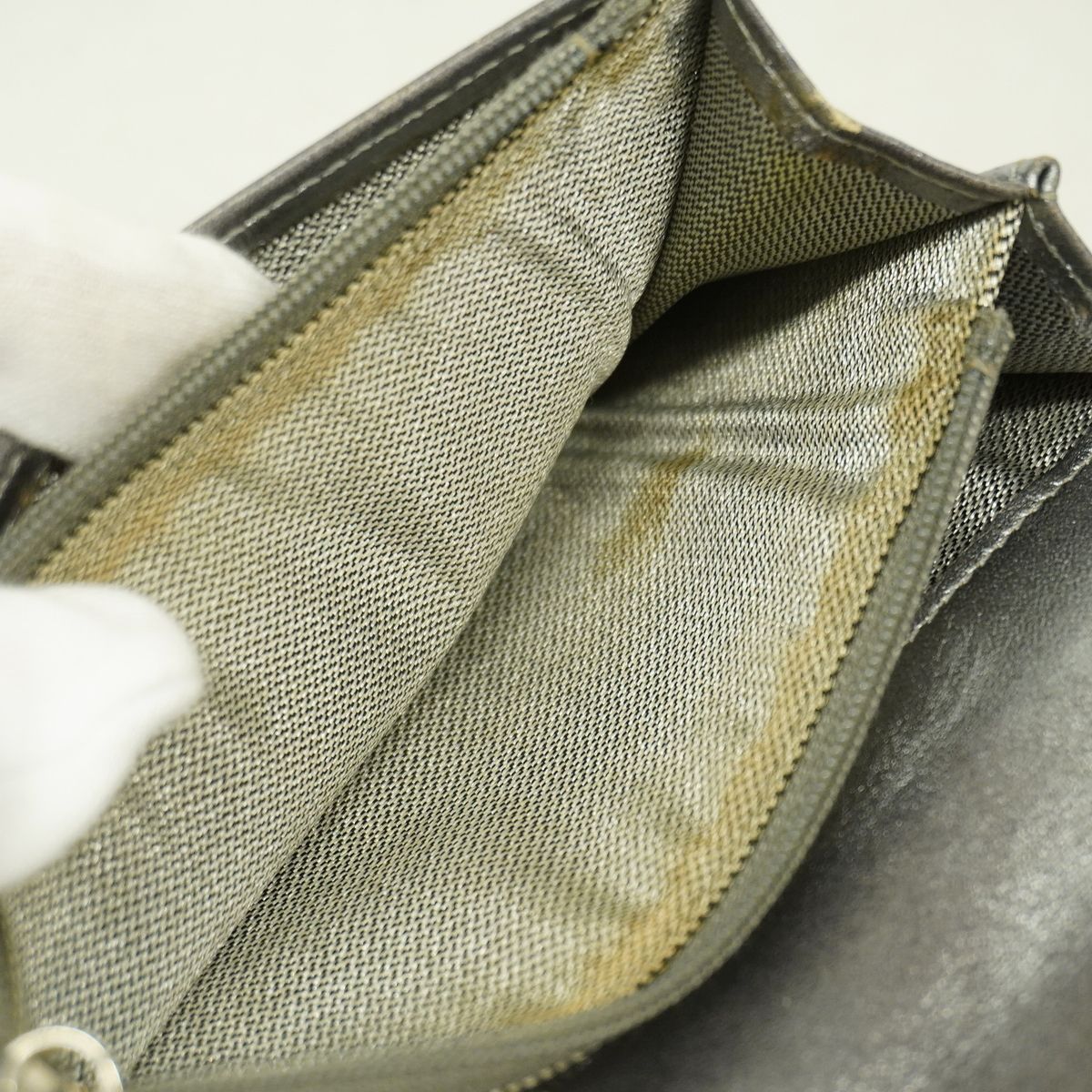 Chanel Wallet Mademoiselle Lambskin Black Silver — view 7