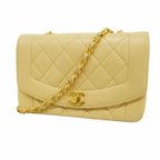 Chanel Shoulder Bag Diana Lambskin Beige Gold