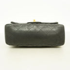 Chanel Shoulder Bag Mini Quilted Lambskin Black Gold — view 3
