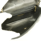 Chanel Shoulder Bag Mini Quilted Lambskin Black Gold — view 4