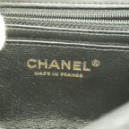 Chanel Shoulder Bag Mini Quilted Lambskin Black Gold — view 5