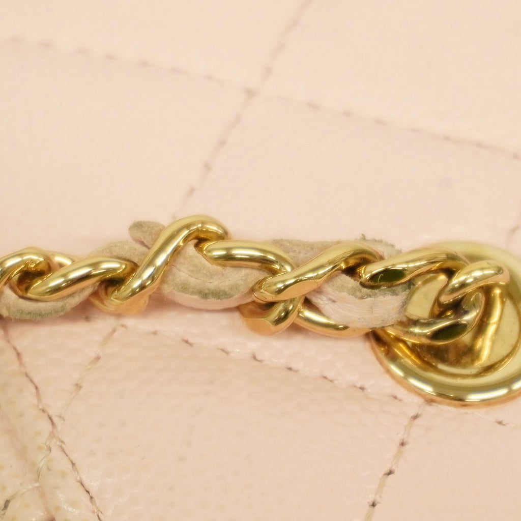 Chanel Vanity Bag Quilted Caviar Leather Pink Gold — view 7