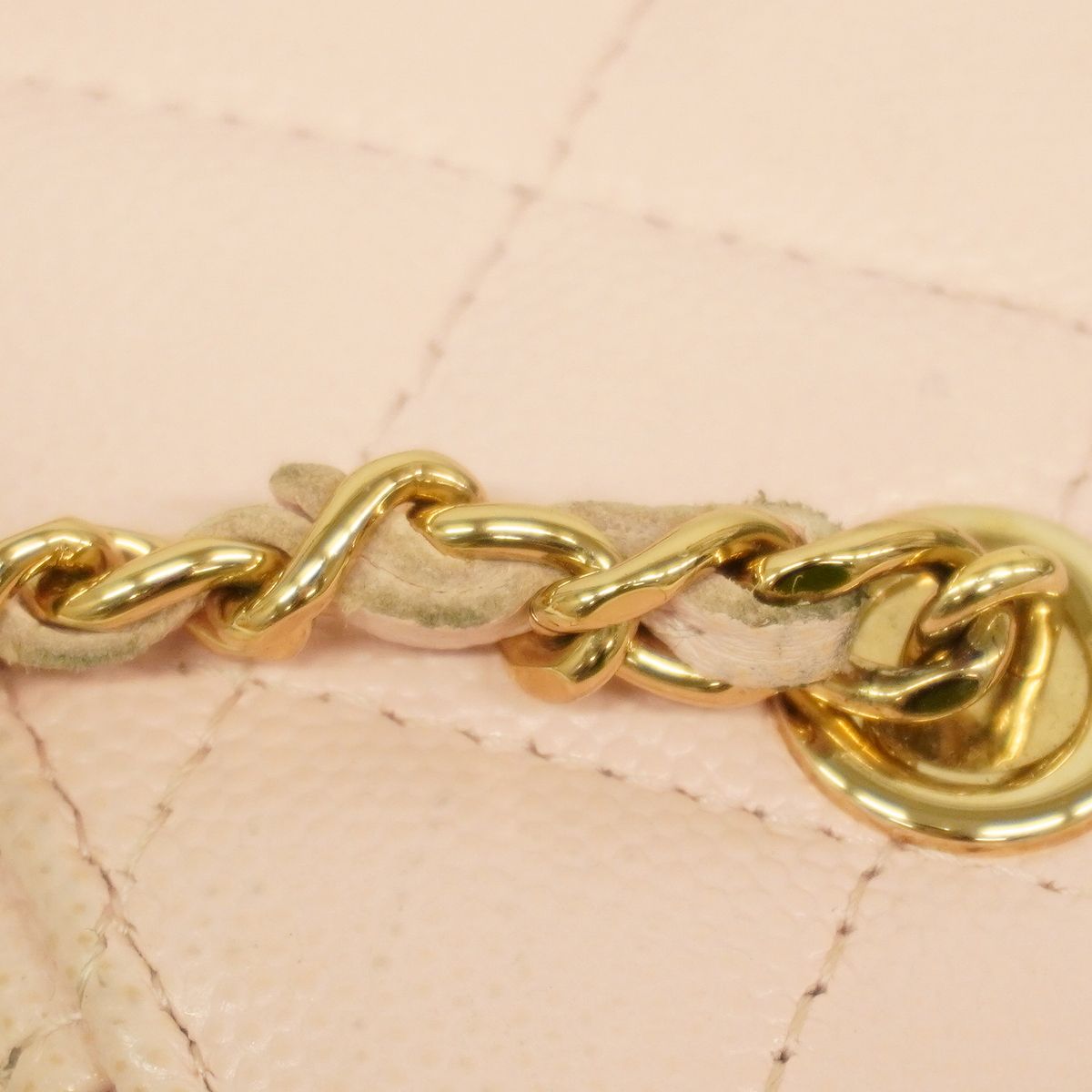 Chanel Vanity Bag Quilted Caviar Leather Pink Gold — view 7