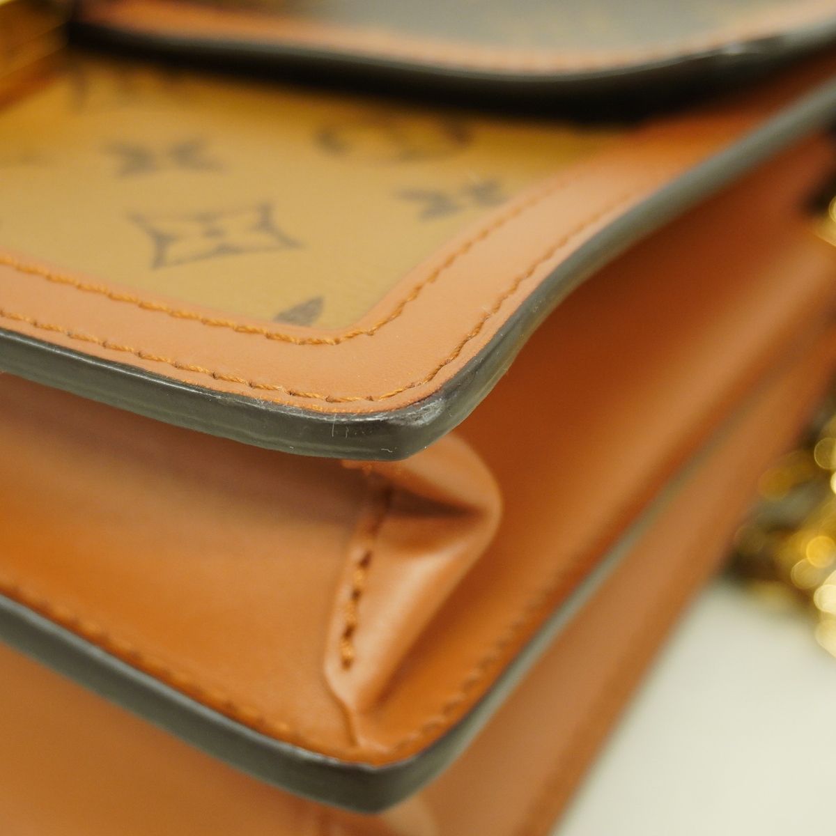 Louis Vuitton Handbag Monogram Reverse Dauphine MM Brown 2-Way Bag — view 7