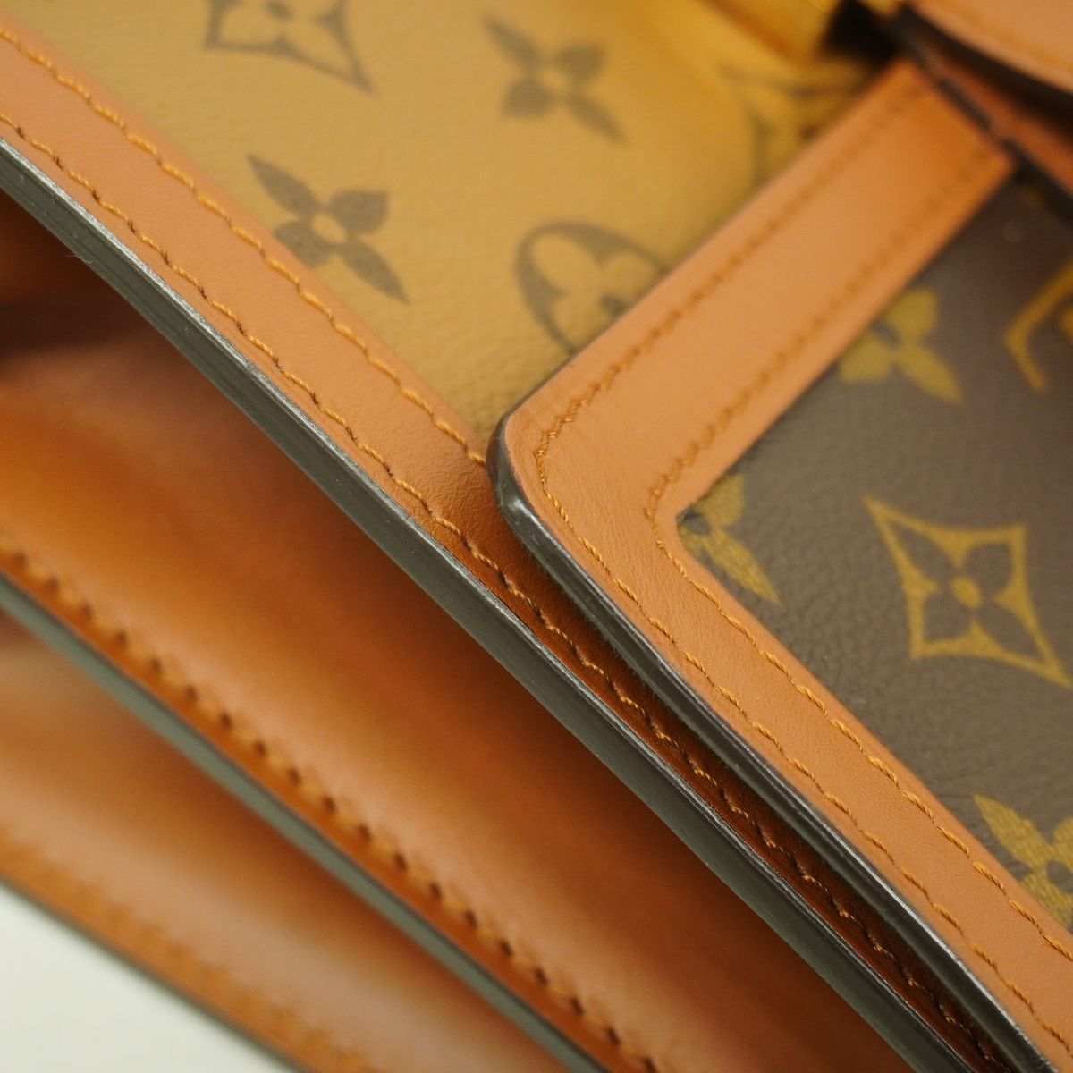 Louis Vuitton Handbag Monogram Reverse Dauphine MM Brown 2-Way Bag — view 8
