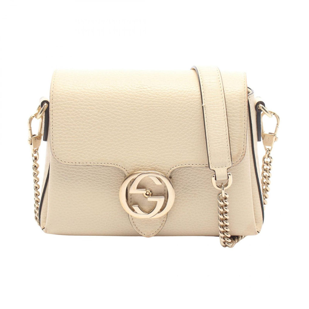 Gucci Shoulder Bag Interlocking G Leather Chain