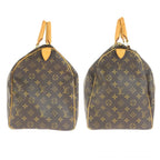 Louis Vuitton Monogram Keepall 50 Brown Leather Boston Bag — view 7