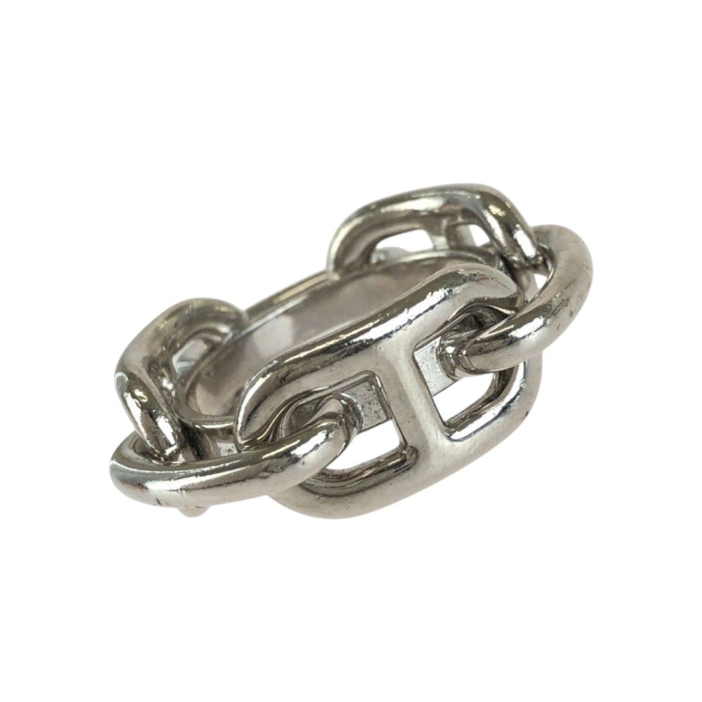 Hermes Chaine D'ancre Legato Silver Brass Scarf Ring — view 2