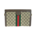 Gucci Sherry Line Ophidia GG Supreme Canvas Leather Chain Shoulder Bag Pochette — view 2