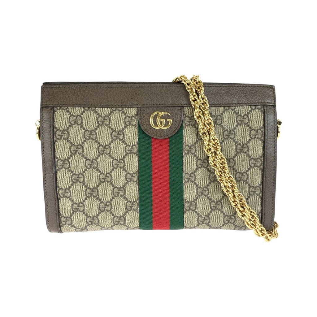 Gucci Sherry Line Ophidia GG Supreme Canvas Leather Chain Shoulder Bag Pochette