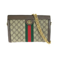 Gucci Sherry Line Ophidia GG Supreme Canvas Leather Chain Shoulder Bag Pochette