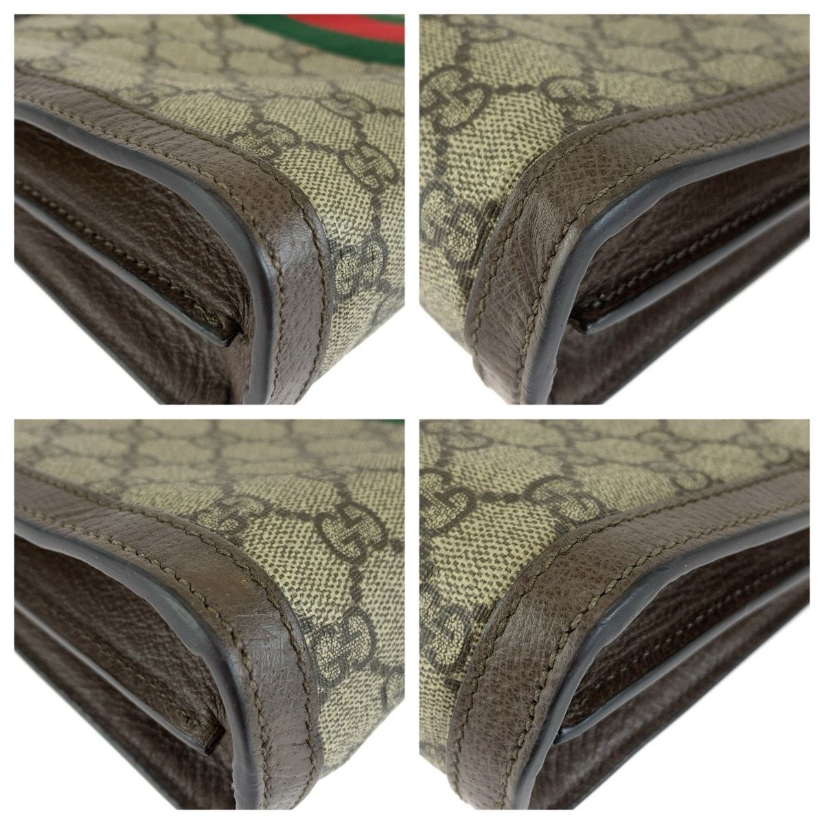 Gucci Sherry Line Ophidia GG Supreme Canvas Leather Chain Shoulder Bag Pochette — view 3