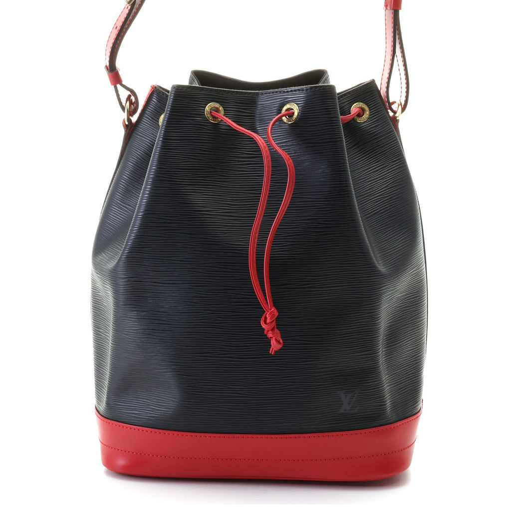 Louis Vuitton Noe Epi Bicolor Noir Castilian Red Shoulder Bag