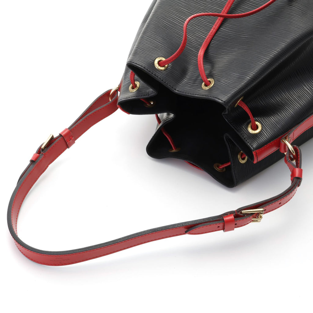 Louis Vuitton Noe Epi Bicolor Noir Castilian Red Shoulder Bag — view 4