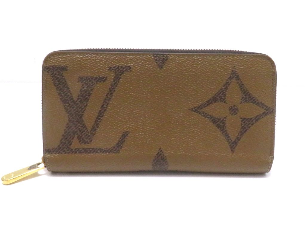 Louis Vuitton Zippy Wallet Monogram Giant Reverse Long Canvas Brown — view 3