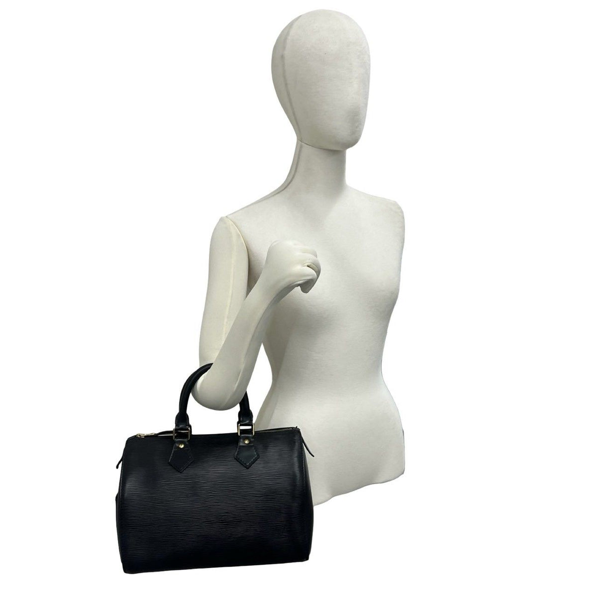 Louis Vuitton Vintage Speedy 25 Epi Leather Mini Boston Bag Noir — view 2